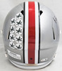 Emeka Egbuka Autographed Ohio State Buckeyes Silver Full Size Replica Speed Helmet Beckett BAS Witness Stock #216621