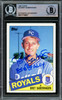 Bret Saberhagen Autographed 1985 Topps Rookie Card #23 Kansas City Royals "85 & 89 AL CY" Beckett BAS Stock #216701