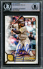 Fernando Tatis Jr. Autographed 2022 Bowman Card #34 San Diego Padres Beckett BAS Stock #216879