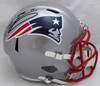 Mac Jones Autographed New England Patriots Full Size Speed Replica Helmet Beckett BAS QR #BH52441