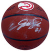 Dominique Wilkins Autographed Atlanta Hawks Logo Basketball (Smudged) Beckett BAS QR #WW44508