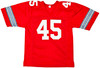 Ohio State Buckeyes Archie Griffin Autographed Red Jersey "HT 1974/75" Beckett BAS Witness Stock #216730