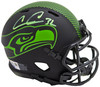 Chris Carson Autographed Seattle Seahawks Eclipse Black Speed Mini Helmet Fanatics Holo Stock #216809