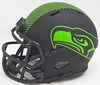 Chris Carson Autographed Seattle Seahawks Eclipse Black Speed Mini Helmet Fanatics Holo Stock #216809