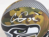 Chris Carson Autographed Seattle Seahawks Camo Speed Mini Helmet Fanatics Holo Stock #216814