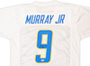 Los Angeles Chargers Kenneth Murray Jr. Autographed White Jersey Beckett BAS Witness Stock #215957
