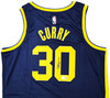 Golden State Warriors Stephen Curry Autographed Blue Jordan Statement Edition Jersey Size 48 Beckett BAS QR Stock #216024