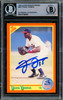 Frank Thomas Autographed 1990 Score Traded Rookie Card #86T Chicago White Sox (Smudged) Beckett BAS #15786855