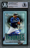 Julio Rodriguez Autographed 2022 Bowman Platinum Renowned Rookies Rookie Card #RR17 Seattle Mariners Beckett BAS #15781431