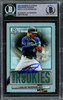Julio Rodriguez Autographed 2022 Bowman Platinum Renowned Rookies Rookie Card #RR17 Seattle Mariners Beckett BAS #15781433