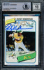 Rickey Henderson Autographed 1980 Topps Rookie Card #482 Oakland A's Auto Grade Gem Mint 10 Beckett BAS #15785014