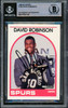 David Robinson Autographed 1989-90 Hoops Rookie Card #138 San Antonio Spurs Beckett BAS #15781130