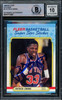 Patrick Ewing Autographed 1988-89 Fleer Sticker Card #5 New York Knicks Auto Grade Gem Mint 10 Beckett BAS #15772297