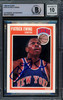 Patrick Ewing Autographed 1989-90 Fleer Card #100 New York Knicks Auto Grade Gem Mint 10 Beckett BAS #15772299