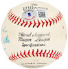 Hank Aaron Autographed Official Wilson Major League Baseball Atlanta Braves "Best Wishes To Kent" Vintage Signature Beckett BAS #AC56711