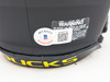 Bo Nix Autographed Oregon Ducks Flat Matte Black Speed Mini Helmet Beckett BAS QR Stock #217955