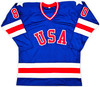 1980 USA Olympics Hockey Miracle On Ice Team Signed Autographed Blue Jersey With 19 Signatures Including Jim Craig & Mike Eruzione Do You Believe In Miracles? Beckett BAS Witness Stock #217990