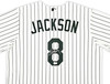 Chicago White Sox Bo Jackson Autographed White Pinstripe Nike Jersey Size XL Beckett BAS Witness Stock #218039