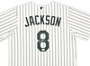 Chicago White Sox Bo Jackson Autographed White Pinstripe Nike Jersey Size L Beckett BAS Witness Stock #218040