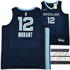 Memphis Grizzlies Ja Morant Autographed Dark Blue Nike Icon Edition Swingman Jersey Size 52 Beckett BAS QR Stock #218579