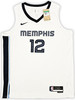 Memphis Grizzlies Ja Morant Autographed White Nike Association Edition Swingman Jersey Size 52 Beckett BAS QR Stock #218581