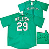Seattle Mariners Cal Raleigh Autographed Teal Nike Jersey Size XL Fanatics Holo Stock #218613