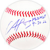 Francisco Alvarez Autographed Official MLB Baseball New York Mets "MLB Debut 9.30.22" Beckett BAS Witness Stock #218617