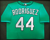 Seattle Mariners Julio Rodriguez Autographed Framed Teal Nike Jersey JSA Stock #218628