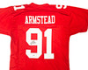 San Francisco 49ers Arik Armstead Autographed Red Jersey Beckett BAS Witness Stock #218744