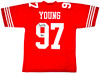 San Francisco 49ers Bryant Young Autographed Red Jersey "HOF 22" Beckett BAS Witness Stock #218751