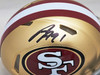 Arik Armstead Autographed San Francisco 49ers Gold Speed Mini Helmet Beckett BAS Witness Stock #218752