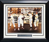 Mickey Mantle, Joe DiMaggio, Willie Mays & Duke Snider Autographed Framed 16x20 Photo With Duke Snider PSA/DNA #AI03390