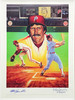 Mike Schmidt Autographed Framed 18x24 Lithograph Photo Philadelphia Phillies With Artist Proof #513/1500 Beckett BAS #AC41243