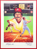 Mike Schmidt Autographed Framed 18x24 Lithograph Photo Philadelphia Phillies With Artist Proof #1284/1500 Beckett BAS #AC41242