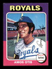 Amos Otis Autographed 1975 Topps Card #520 Kansas City Royals SKU #219110