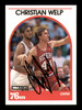 Christian Welp Autographed 1989-90 Hoops Card #164 Philadelphia 76ers SKU #219199