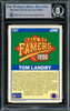 Tom Landry Autographed 1989 Score Card #597 Dallas Cowboys Beckett BAS #15866717