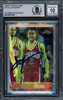 Allen Iverson Autographed 1996-97 Topps Chrome Rookie Card #171 Philadelphia 76ers Auto Grade Gem Mint 10 Beckett BAS Stock #220171