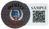 Joe Namath Autographed SB XXXIII Logo NFL Leather Football New York Jets "Good Luck" Beckett BAS #BJ25167