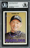 Ichiro Suzuki Autographed 2016 Topps Heritage Card #132 Seattle Mariners Beckett BAS Stock #220281