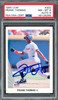 Frank Thomas Autographed 1990 Leaf Rookie Card #300 Chicago White Sox PSA 8 Auto Grade Mint 9 PSA/DNA Stock #220345