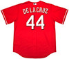 Cincinnati Reds Elly De La Cruz Autographed Red Nike Jersey Size L Beckett BAS Witness Stock #220226