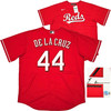 Cincinnati Reds Elly De La Cruz Autographed Red Nike Jersey Size XL Beckett BAS Witness Stock #220227