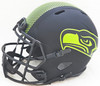 Kenneth Walker III Autographed Seattle Seahawks Eclipse Black Full Size Replica Speed Helmet Beckett BAS Witness Stock #220396