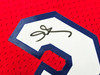 Philadelphia 76ers Allen Iverson Autographed Red Authentic Mitchell & Ness 2002-03 HWC Swingman Jersey Size XL Beckett BAS Witness Stock #220414