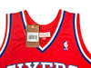Philadelphia 76ers Allen Iverson Autographed Red Authentic Mitchell & Ness 2002-03 HWC Swingman Jersey Size XXL Beckett BAS Witness Stock #220415