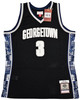 Georgetown Hoyas Allen Iverson Autographed Black Authentic Mitchell & Ness 1995-96 College Vault Jersey Size L Beckett BAS Witness Stock #220426