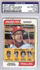 Carroll Beringer, Danny Ozark, Ray Rippelmeyer, Bobby Wine & Billy Demars Autographed 1974 Topps Card #119 Philadelphia Phillies PSA/DNA #83317894