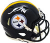 George Pickens Autographed Pittsburgh Steelers Black Speed Mini Helmet Beckett BAS QR Stock #220511