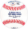 Cristian Javier Autographed Official 2022 World Series Logo MLB Baseball Houston Astros Beckett BAS Witness Stock #220452